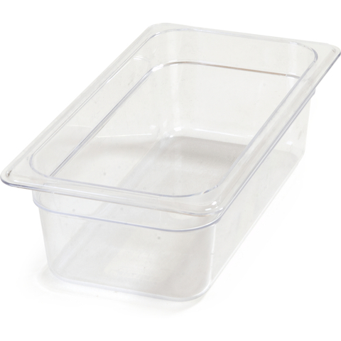 Carlisle Canada P0607 - 3066107 - PAN POLY FOOD 1/3 SZ 4IN DP CLR - Used for various prepped items.