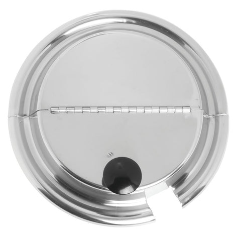 Vollrath 47486 — kool-Touch® Hinged Inset Cover, 18-8 stainless, mirror finish with black phenolic knob, fits the 78164 4-1/8 quart