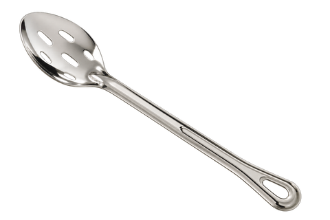 Browne Canada Foodservice 572153 — Conventional Serving Spoon, 15"L, slotted, grooved handle, full-length reinforcement rib, 1.0 mm thickness
