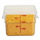 Cambro 12SFSCW135 — CamSquare® Food Container, 12 qt., 11-1/4"L x 12-1/4"W x 8-5/16"H, with handles, red graduation, polycarbonate
