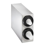 Vollrath 58822-A-A — LidSaver2™ Cup Dispenser Cabinet, countertop, (2) high, 7-1/8"W x 23-1/4”D x 16-3/8"H