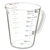 Carlisle 64 oz Oval Measuring Cup w/ Pour Spout & C-Handle, Polycarbonate, Clear (4314407)
