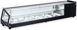Omcan - Refrigerated Countertop Sushi Display Case with Flat Glass - 69" Wide - 3.6 Cubic Feet (44395)