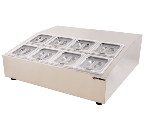 Omcan Canada 47862 - (RS-CN-0008) Refrigerated Prep Rail Salad Bar Station
