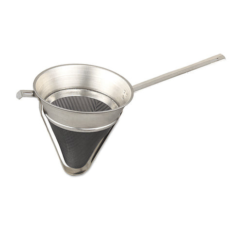Browne Canada Foodservice 575514 — Bouillon Strainer, 2-1/4 qt., 8" dia. bowl, reinforcement bar, pan hook, extra-fine mesh, stainless steel