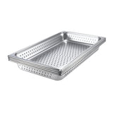 Browne Canada Foodservice 22112 — Steam Table Pan, full size, 8.2 qt., 20-3/4"L x 12-3/4"W x 2-1/2" deep, perforated, reinforced edge & corners, anti-jam