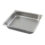 Browne Canada Foodservice 21216 — Steam Table Pan, 1/2 size, 10.6 qt., 12-3/4"L x 10-3/8"W x 6" deep, perforated, reinforced edge & corners, anti-jam