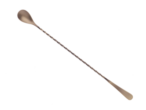 Mercer Culinary M37010ANG — Barfly® Japanese Style Bar Spoon, 13-3/16" (33.5 cm), machined end, twisted stem, one-piece, 18/8 stainless steel core