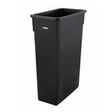 Winco PTC-23K — 23gal Slender Trash Can, Black