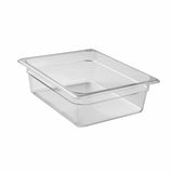 Cambro 24CW135 — Camwear® Food Pan, 6.3 qt. capacity, 4" deep, 1/2 size, polycarbonate, clear, NSF, Made in USA