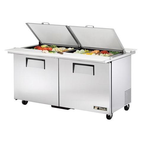 True Refrigeration Canada ULC (CAD) TSSU-60-24M-B-DS-ST-HC - Dual Side Mega Top Sandwich/Salad Unit
