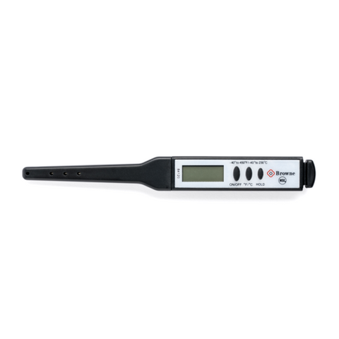 Browne Canada Foodservice 84120 — Digital Pocket Thermometer, 1.5 mm thin tip, 2.75”L / 7.0 cm stainless steel stem