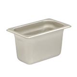 Browne Canada Foodservice 22196 — Steam Table Pan, 1/9 size, 1.1 qt., 6-7/8"L x 4-1/4"W x 6" deep, solid, reinforced edge & corners, anti-jam, 22 gauge