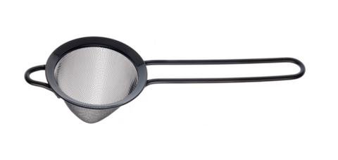 Mercer Culinary M37025BK — Barfly Mesh Strainer, 3-1/2" dia. bowl, 10-3/8" overall length, fine-mesh, front rest loop, rod handle