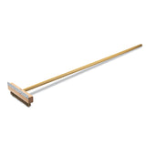 Browne Canada Foodservice 611001 — Oven Brush, 36" handle, 10" x 1-1/2" block, brass wire bristles, steel scraper, solid wood block