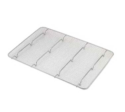 Browne Canada Foodservice 575516 — Pan Grate, for 1/2 size pan, 16" x 12" x 1-5/16", footed, nickel-plated wire mesh