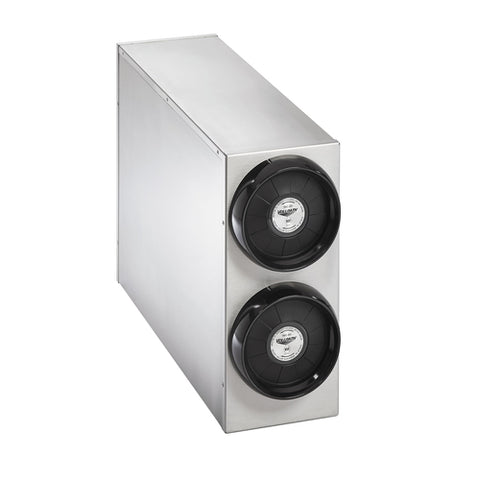 Vollrath 58822-A-A — LidSaver2™ Cup Dispenser Cabinet, countertop, (2) high, 7-1/8"W x 23-1/4”D x 16-3/8"H