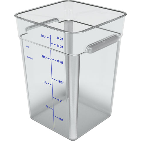 CFS Brands 1195607 — Carlisle - Squares Food Storage Container, 22 qt., 11-1/8" x 15-3/4"H, square, reinforced stacking lugs, wide handles