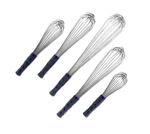 Vollrath 47002 — Piano Whip, 10" long, one-piece, purple nylon handle, heat resistant up to 475° F (246° C)