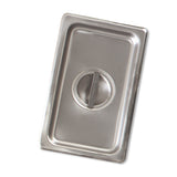 Browne Canada Foodservice 575568 — Steam Table Pan Cover, 1/6 size, 7"L x 6-2/5"W, solid, flat, handled, 24 gauge, 304 stainless steel, NSF