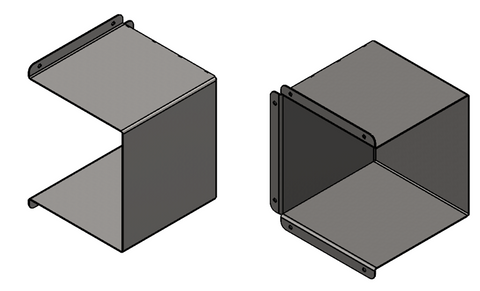 Fab X E0907 - FD239002DROPBOX — DROP BOX SHELF - MOUNTS TO WALL UNDER THE DRIVE THRU SHELF