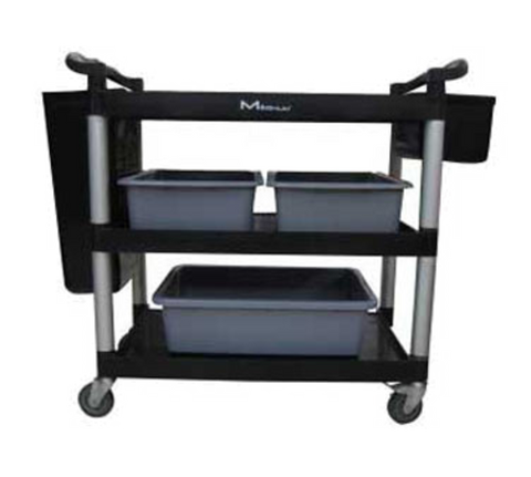 Magnum MAG45010 — Bus Cart, large, 595 lb. weight capacity, 42"W x 20"D x 37"H, 3-tier, open design, dual sided push handles