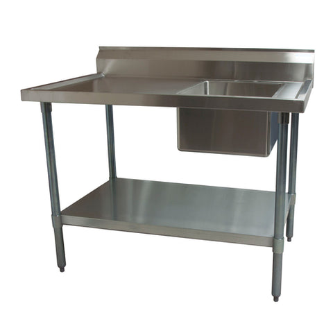 BK Resources BKMPT-3060S-R - Work Table with Prep Sink