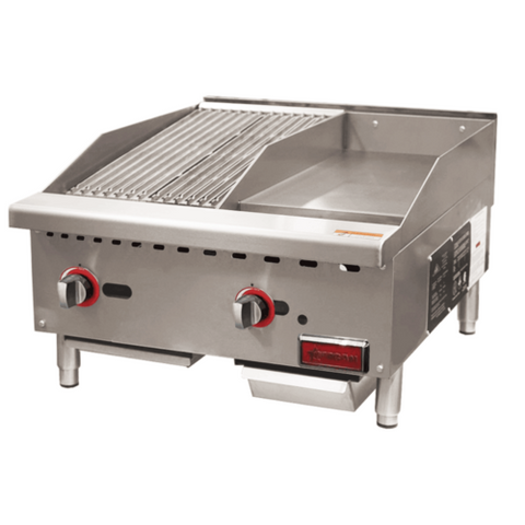 Omcan Canada 48295 - (CE-CN-12C12G) Griddle/Char-Broiler Combination